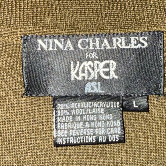 Kasper Dark Olive Long Sleeve Midi Dress - Picture 2 of 4